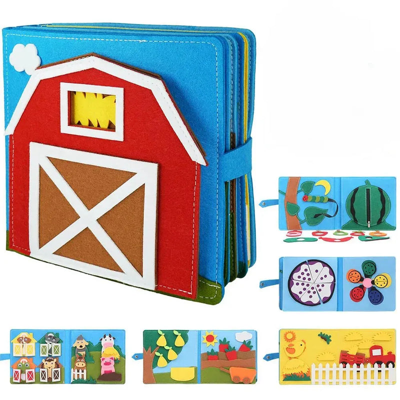 Children's Puzzle Felt Book 3D Baby Story Cloth Book 3D Activities Cloth Story Book Preschool Learning Education Toys For Baby