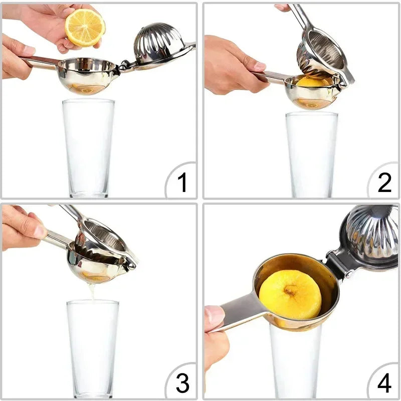 Stainless Steel Lemon Fruits Squeezer Multifunction Orange Juicer Manual Juice Squeezer Hand Pressure Juicer Kitchen Fruit Tools