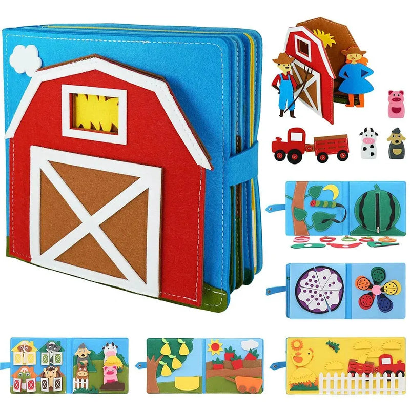 Children's Puzzle Felt Book 3D Baby Story Cloth Book 3D Activities Cloth Story Book Preschool Learning Education Toys For Baby