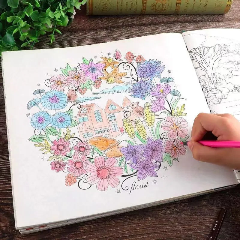 3 Books Different Secret Garden Coloring Book For Adults Children' Learning Painting Graffiti Art Drawing Book Stationerys Gifts