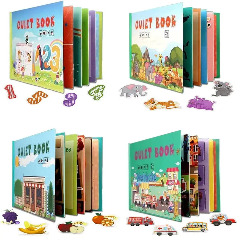 Quiet Book for Toddler Montessori Activity Toys Busy Book Sensory Educational Preschool Learning Book for 3 4 5 6 Year Boys Girl