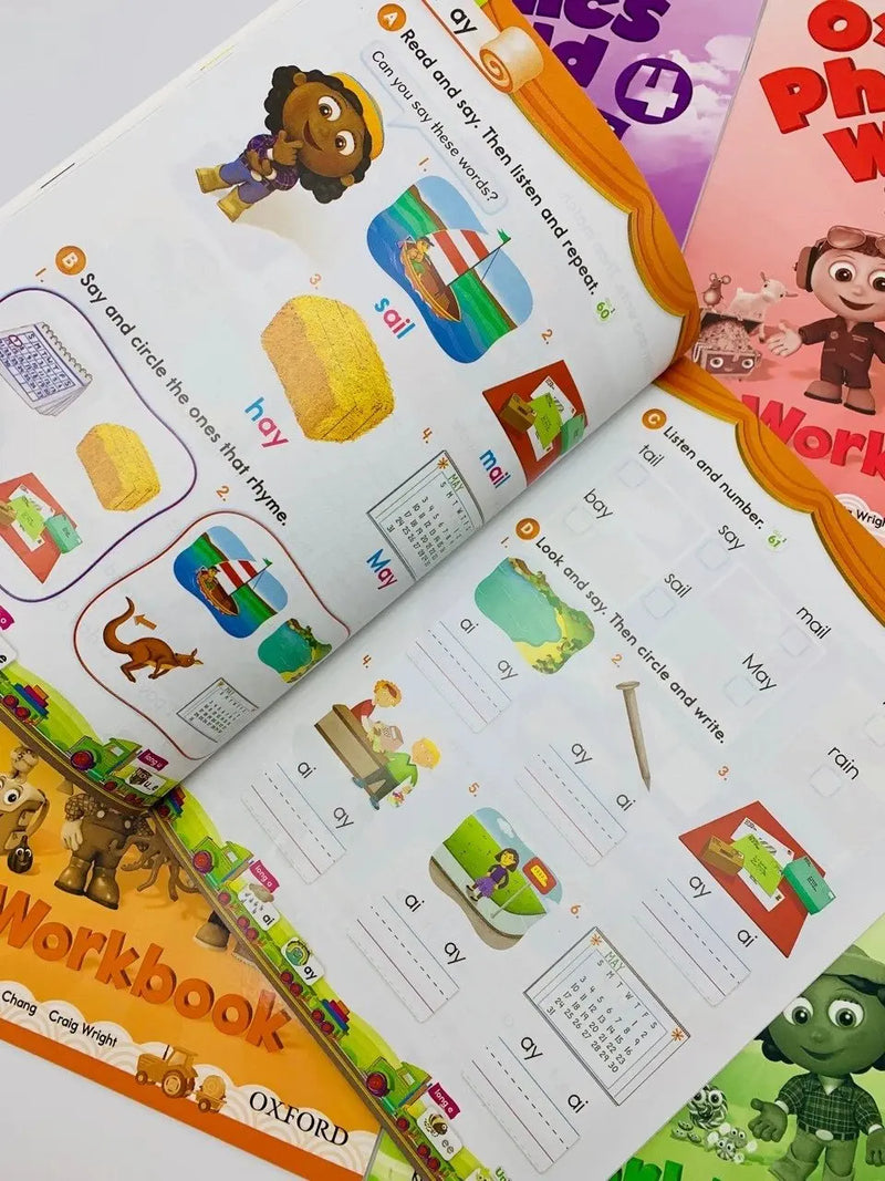 2 Books Oxford Phonics World Storybook Children Learning English Case Early Workbook Educational Toys Textbook